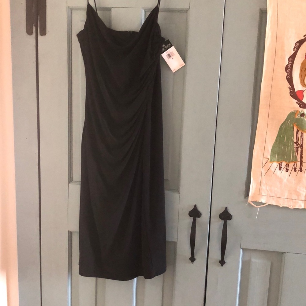 Lauren by Ralph Lauren Essentials black dress vintage new with tags.
